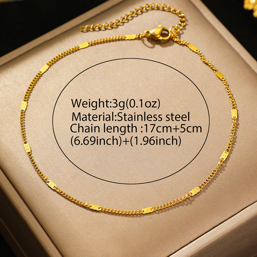 Stainless Steel Fashionable All-match Anklet