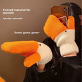 Handmade Funny Swan Knitted Knitting Wool Gloves