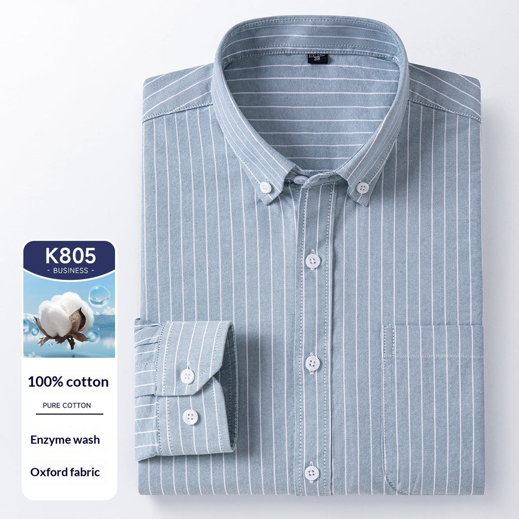 Men's Cotton Long Sleeve Oxford Woven Shirts