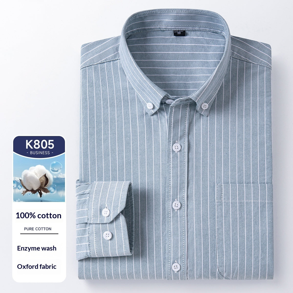 Men's Cotton Long Sleeve Oxford Woven Shirts