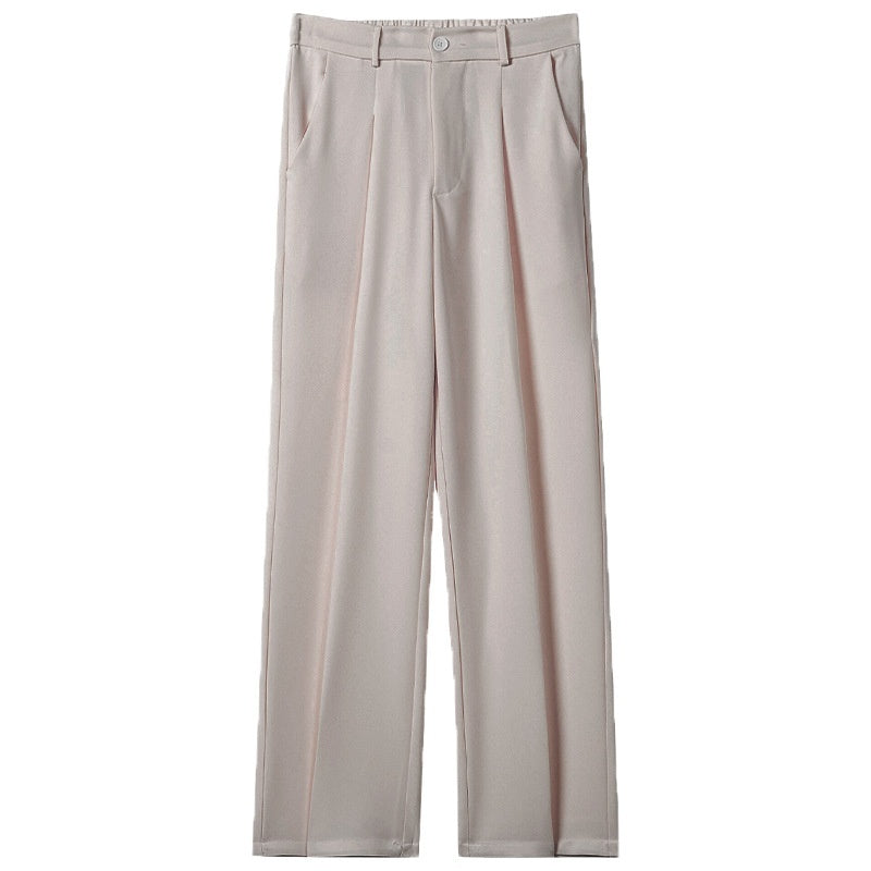 Men's Casual Draped Straight Suit Pants