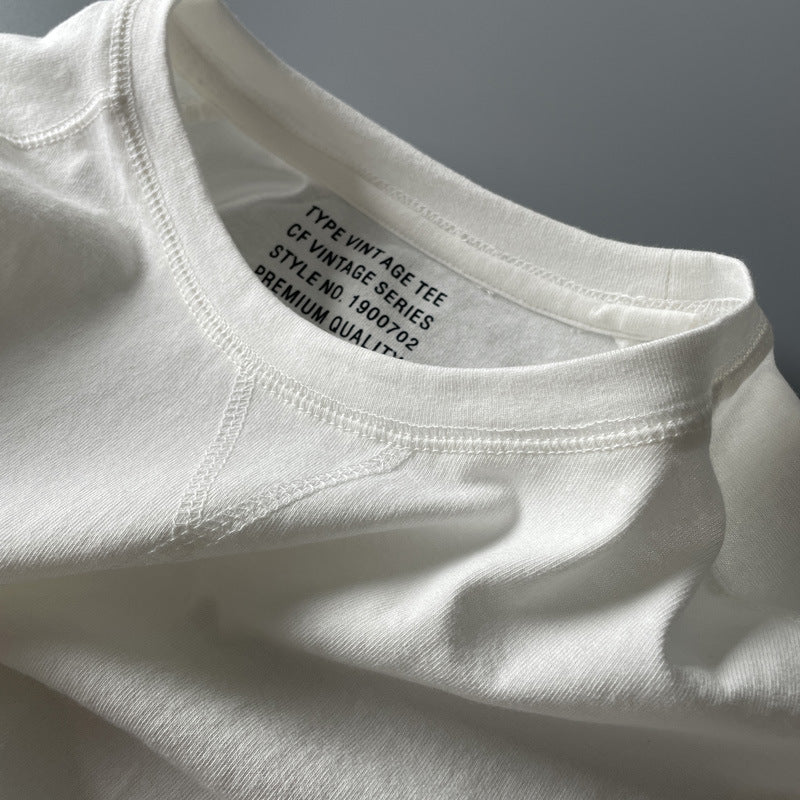 Mens Retro Crew-Neck Short-Sleeve T-Shirt