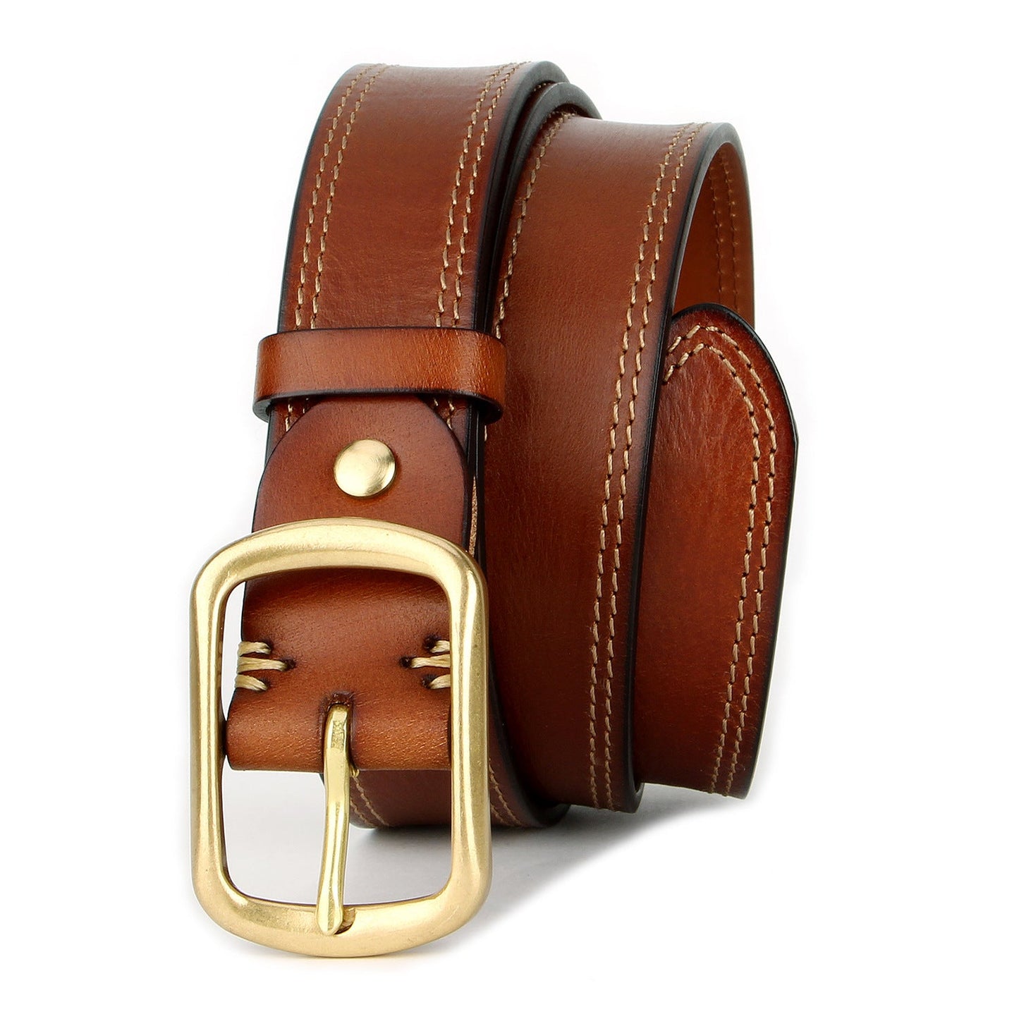 Vintage Distressed Belt Made From Full-grain Cowhide