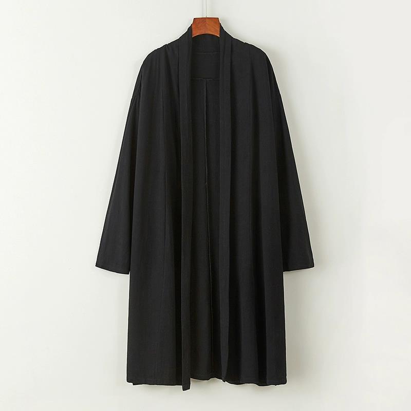 Men's Mandarin-collar Mid-length Trench Coat