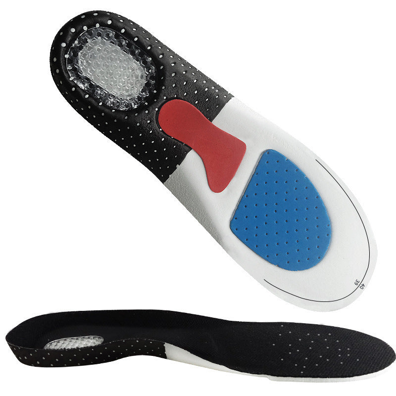 Arch-support Athletic Insoles With Sweat-absorbing Latex Air Cushioning