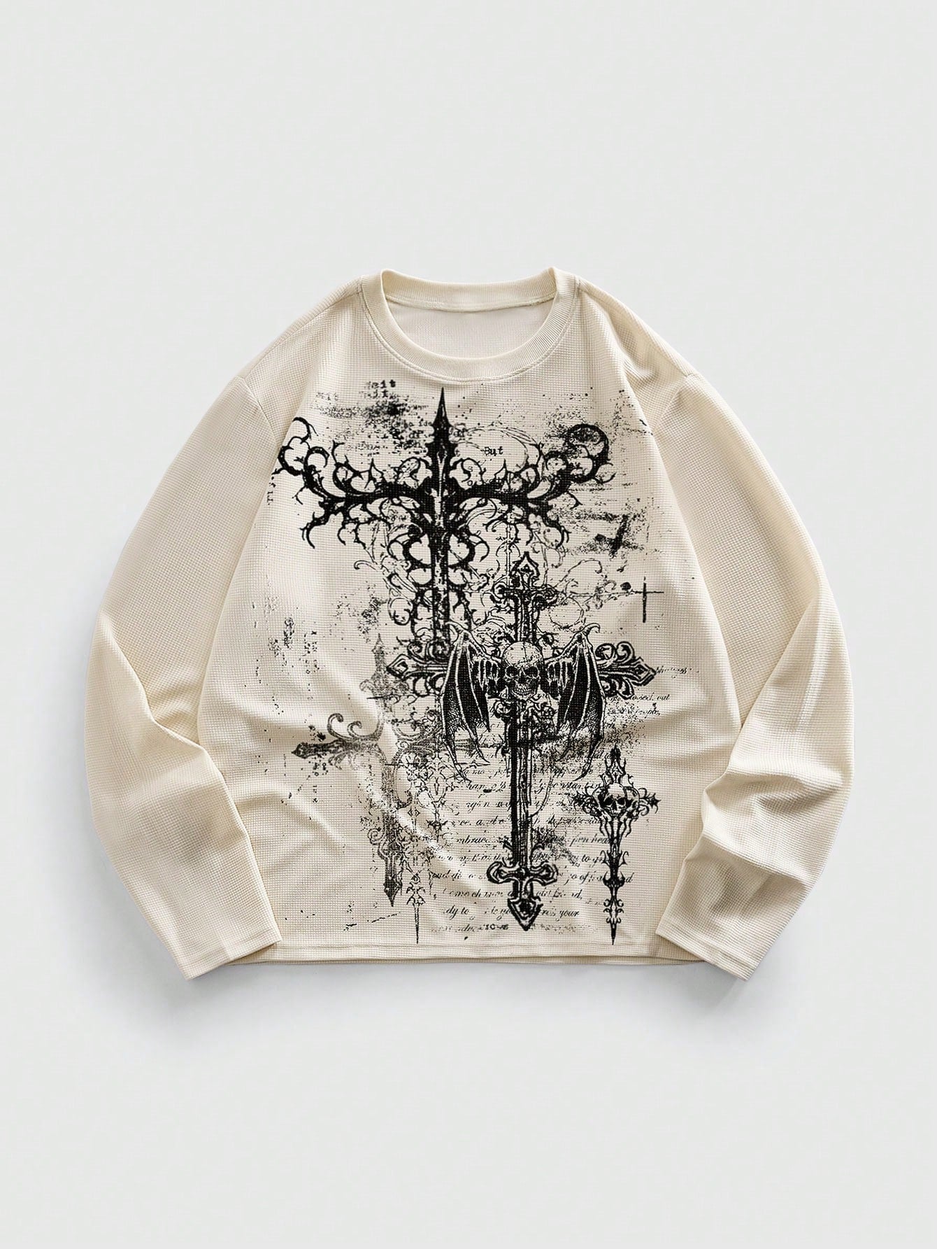 Letter Skull Print Personalized Casual Top