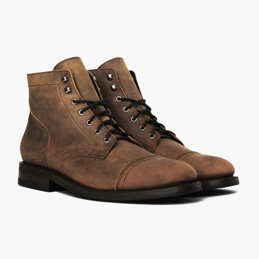 Mens Retro Round-toe Work Boots
