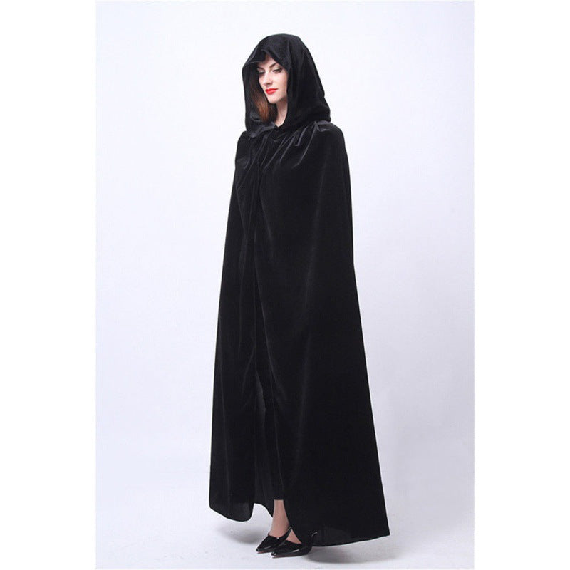 Velvet Thin Black Halloween Cape Cloak