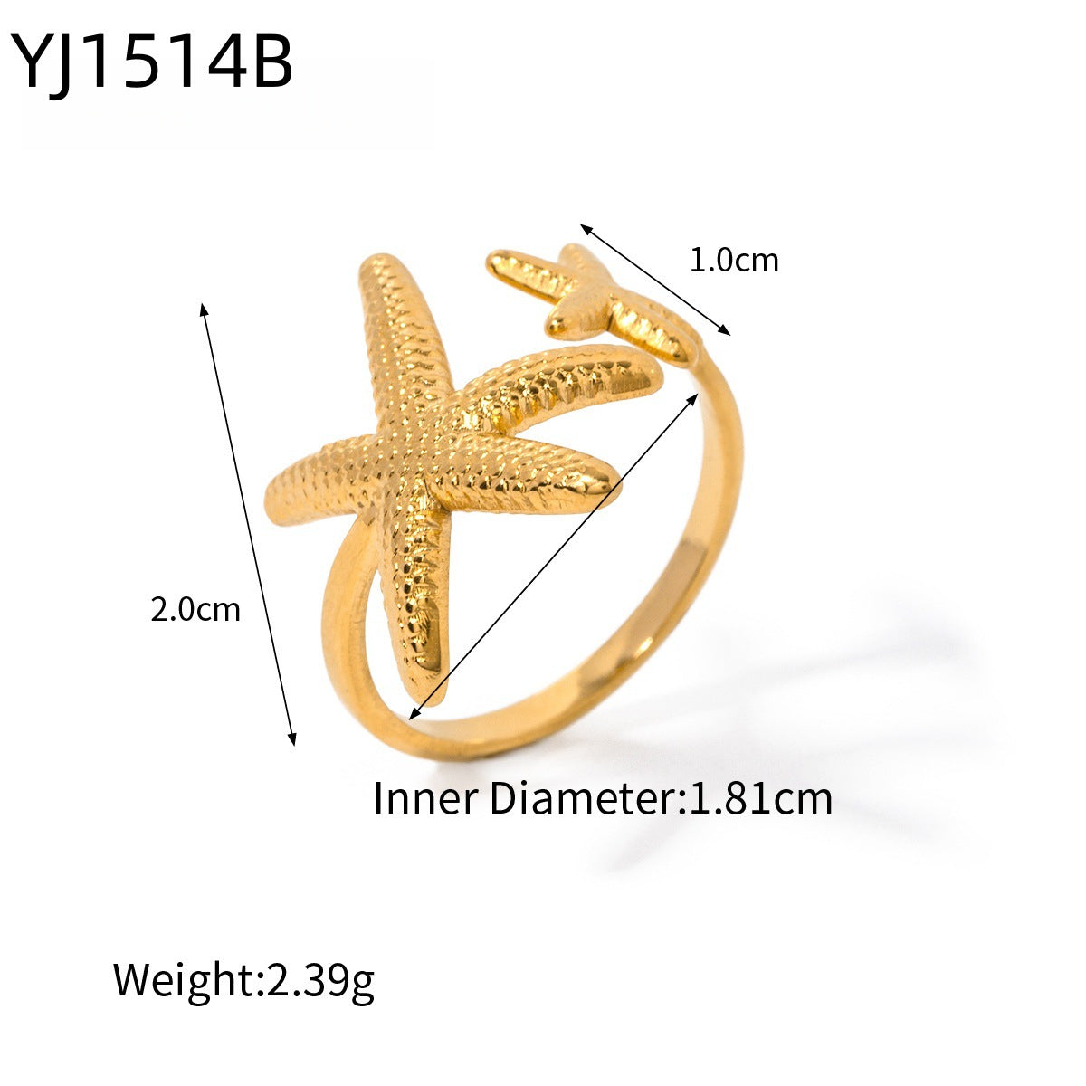 Irregular Geometric Stainless Steel Ring