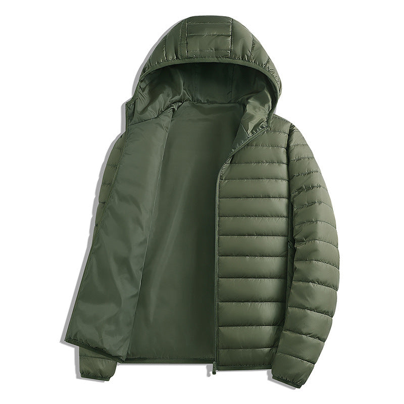 AutumnWinter Warm Hooded Loose-fit Windproof Sporty Casual Ribbed Top