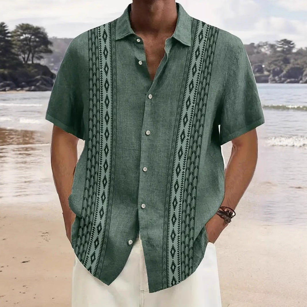 Mens Short-Sleeve 3D-Printed Shirt