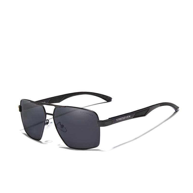 Luxuriöse, hochwertige moderne Aluminium-Herren-Sonnenbrille Polarisierte Gläser Markendesign Bügel Sonnenbrille Spiegelgläser Oculos de sol mit UV400 Schutz