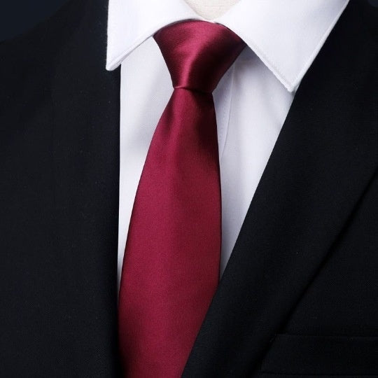 Mens Business Formal Zipper Tie With Blue Stripes