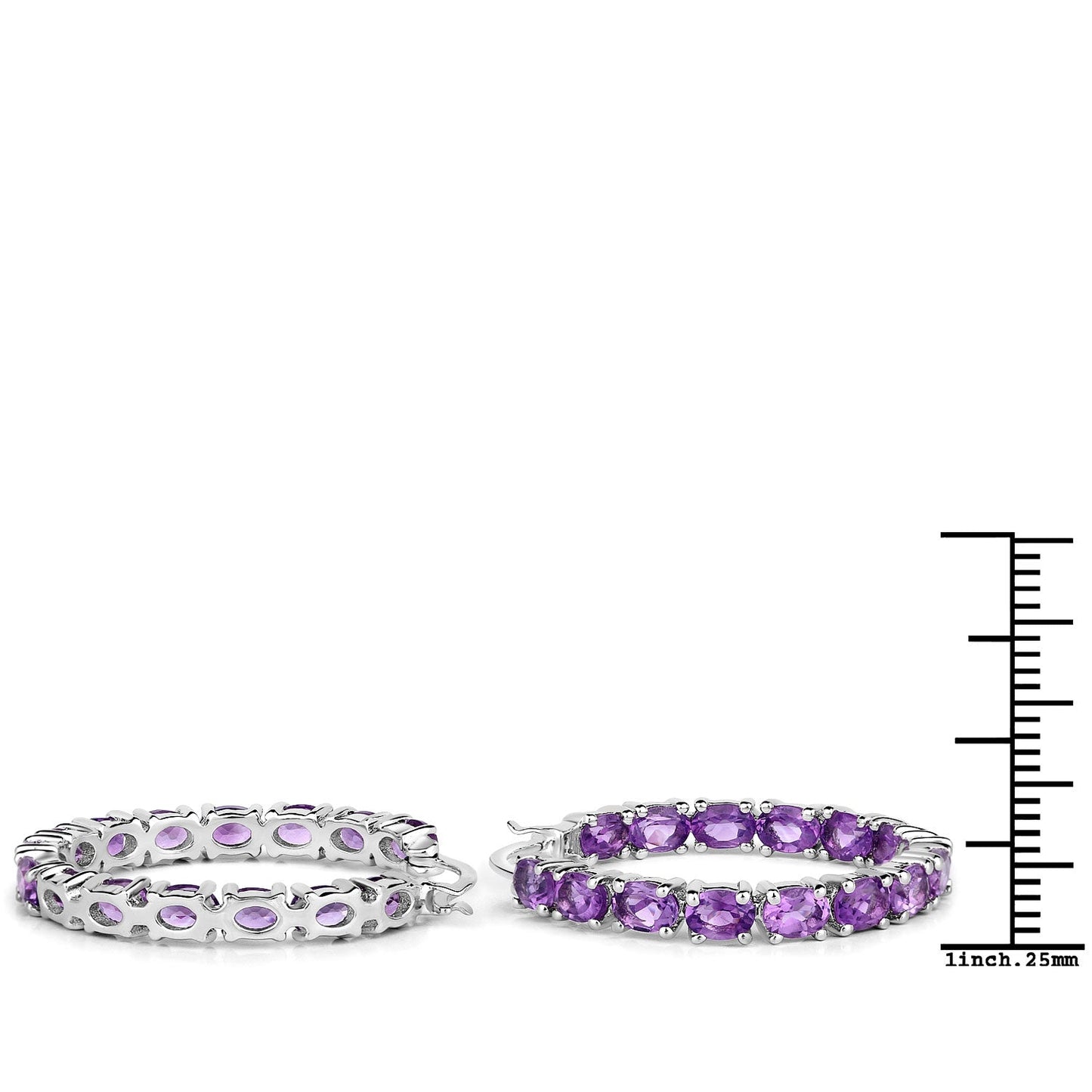 4.80 ct. Genuine Amethyst .925 Sterling Silver Earrings
