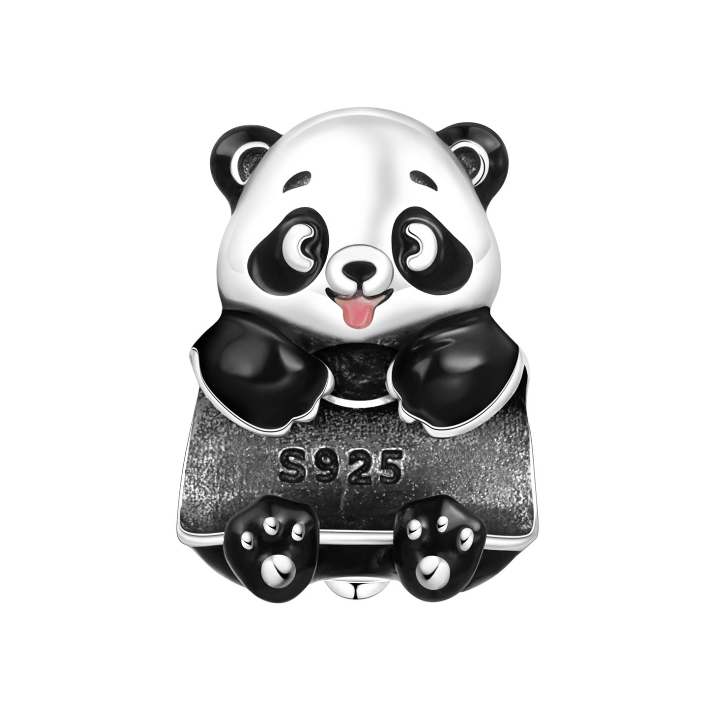 Cute Bamboo Panda DIY Copper Bead Pendant Jewelry Accessory