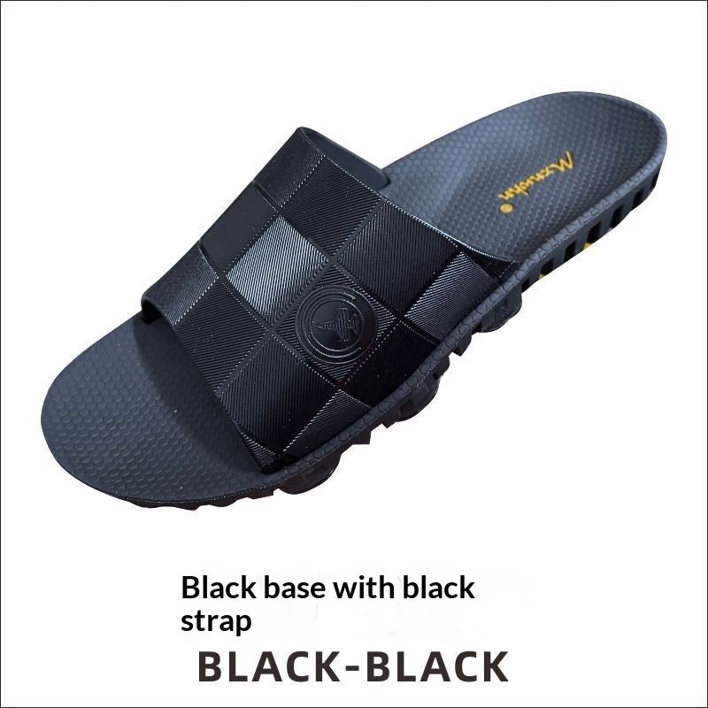 Mens Non-absorbent Rubber-soled Casual Slippers