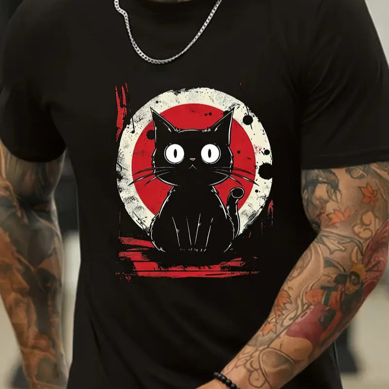 Color-Block Fashion 3D-Printed Summer Mens T-Shirt
