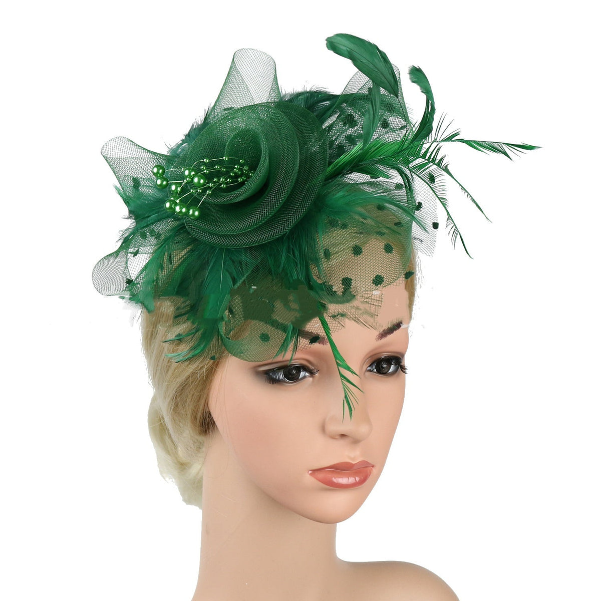 Headwear Bridal Hair Accessories Mesh Billycock Headband