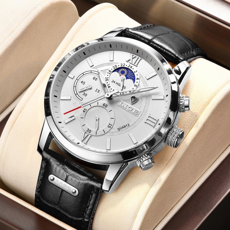 Mens High-end Quartz Watch Multifunction Chronograph Luminous And Water-resistant Wristwatch
