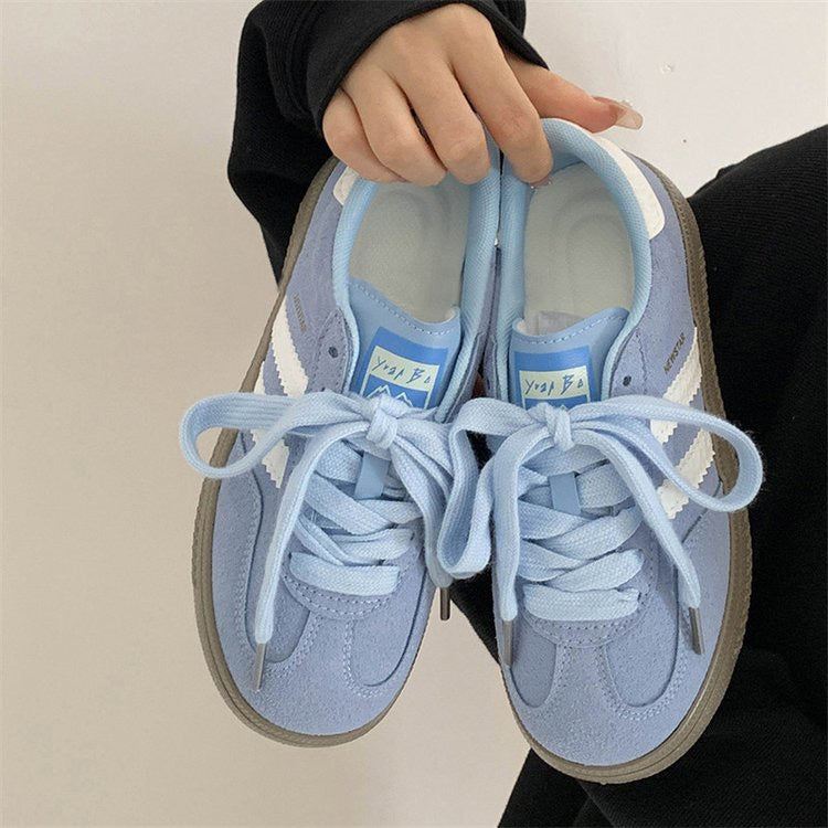 Retro Casual White Sneakers For Womenversatile And Perfect For Sports