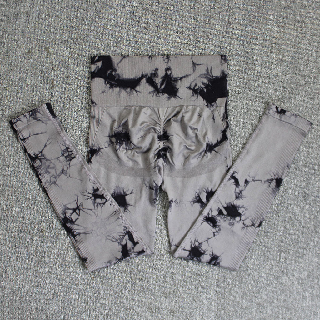 Women's Printed Tie-dye Seamless Skinny Yoga Pants