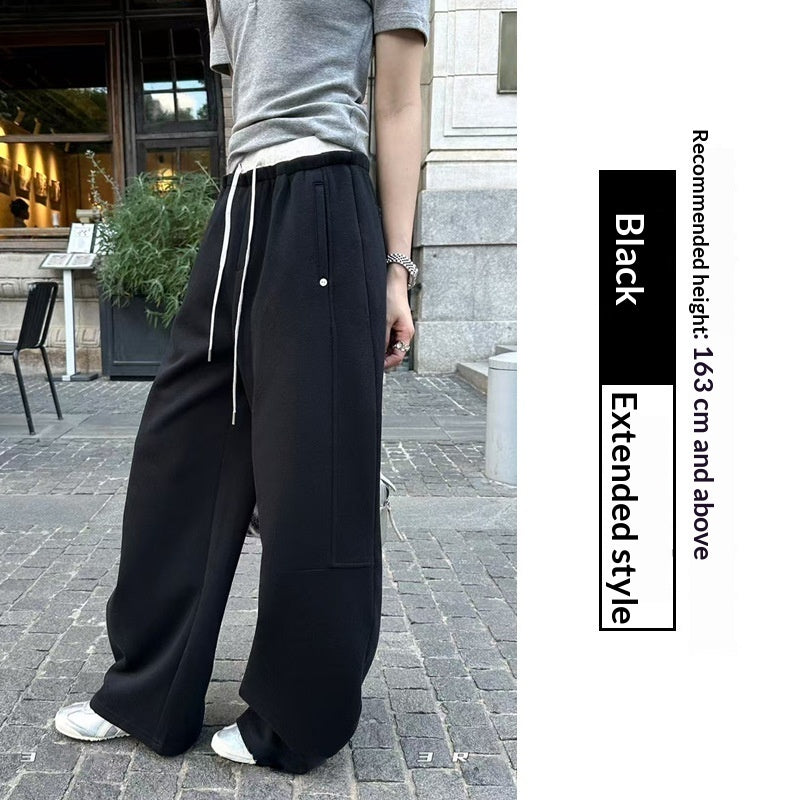 Women's High-Waisted Fleece-Lined Wide-Leg Pants