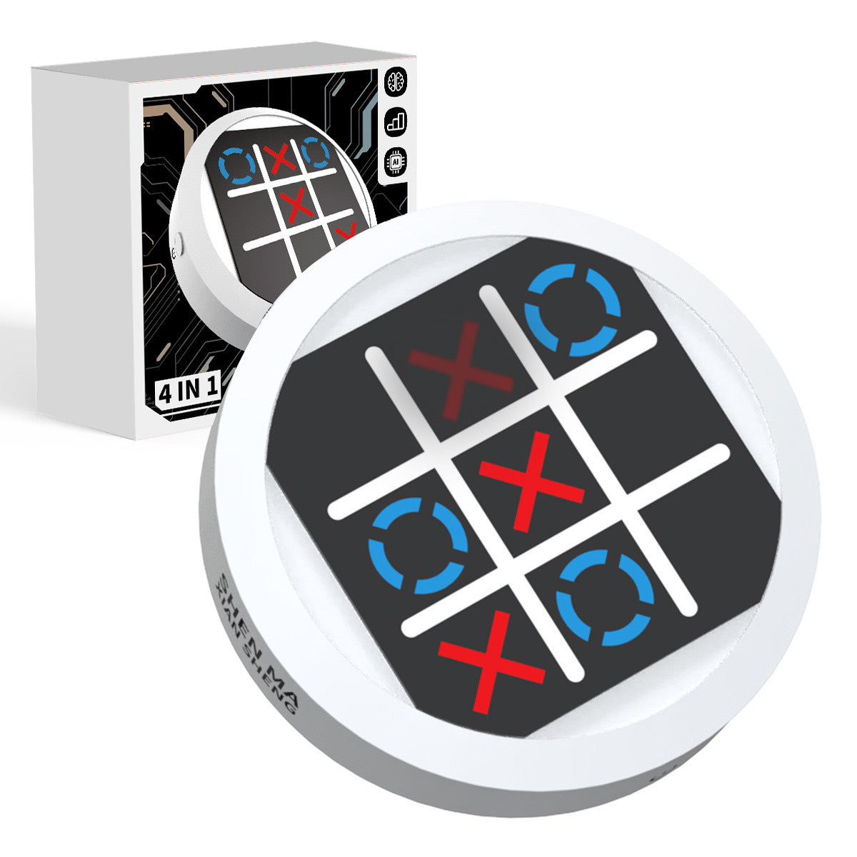 Super Tic-Tac-Toe 4-in-1 Memory Training Handheld Game Console