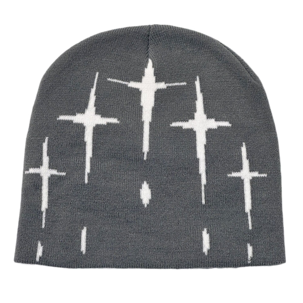 Starry Y2K Trendy Retro Knit Unisex Cross Knit Cap