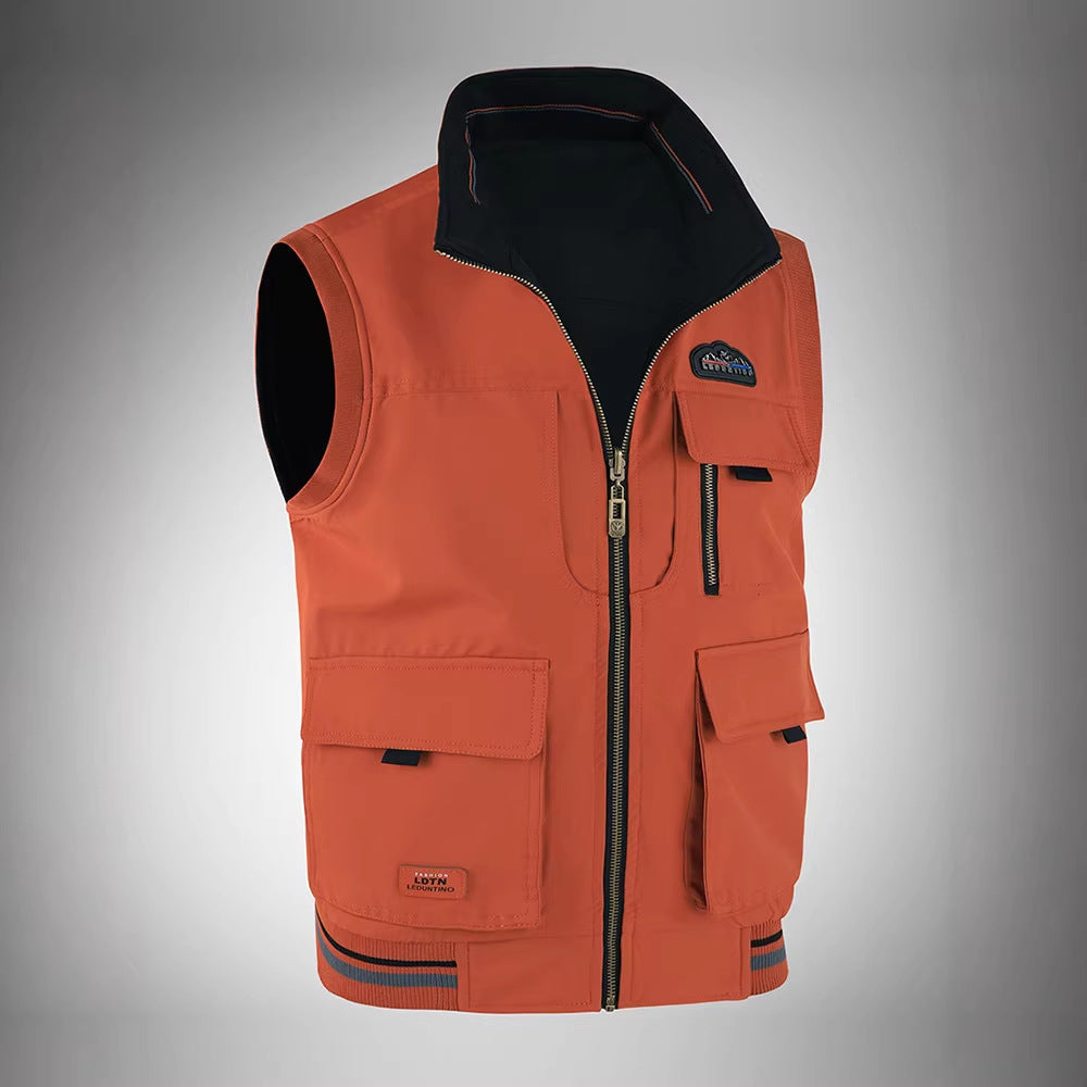 Springautumn New Double-sided Vest For Men Wearable On Either Side