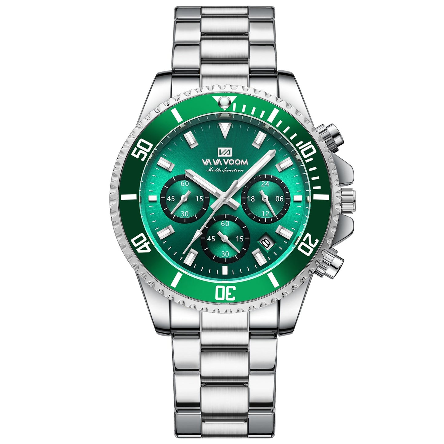 Multifunctional Three-eye Quartz Watch Waterproof And Luminous