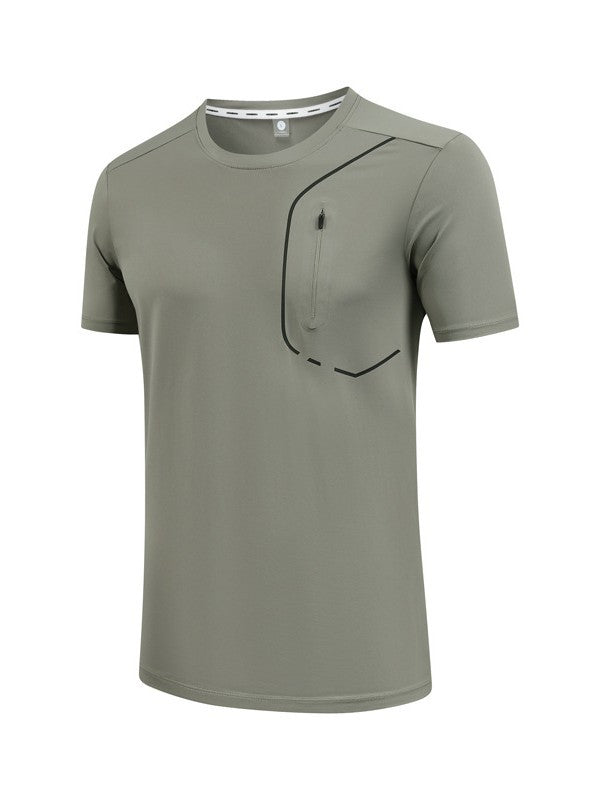 Ice-silk Breathable Round-neck New Mens Top