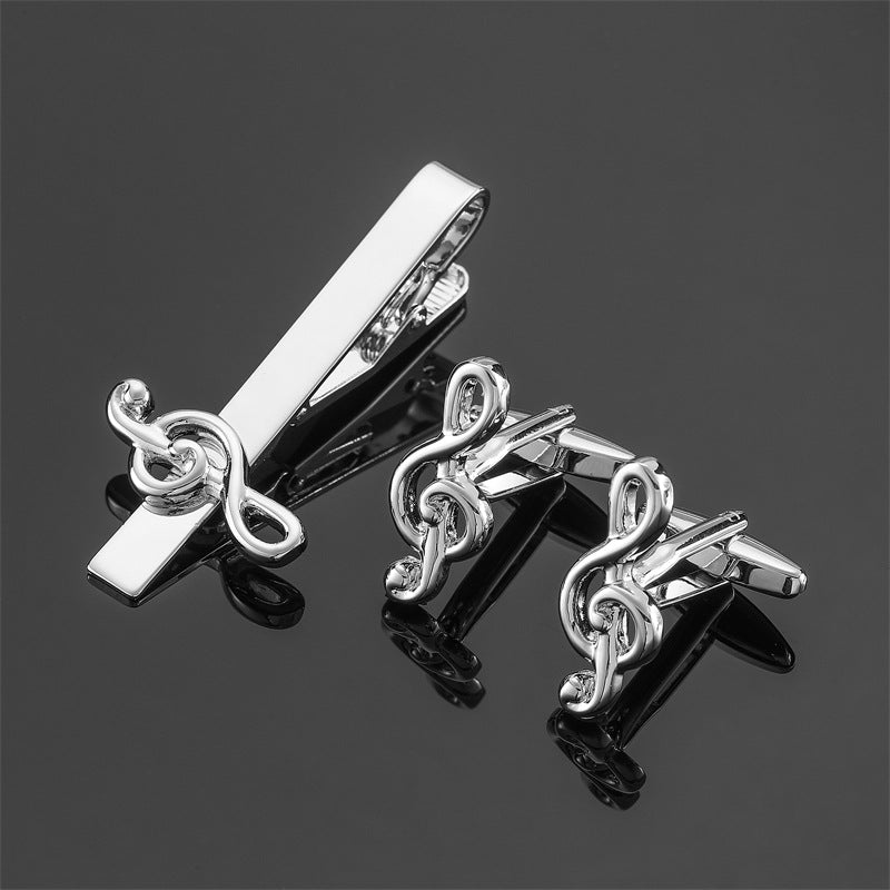 Gold Silver Black Cross Square Brushed Tie Clip