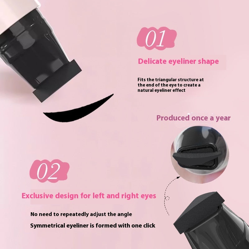Waterproof Not Smudge Precise Outline Natural Long Lasting Integrated Double-headed Eyeliner Stamp Pen