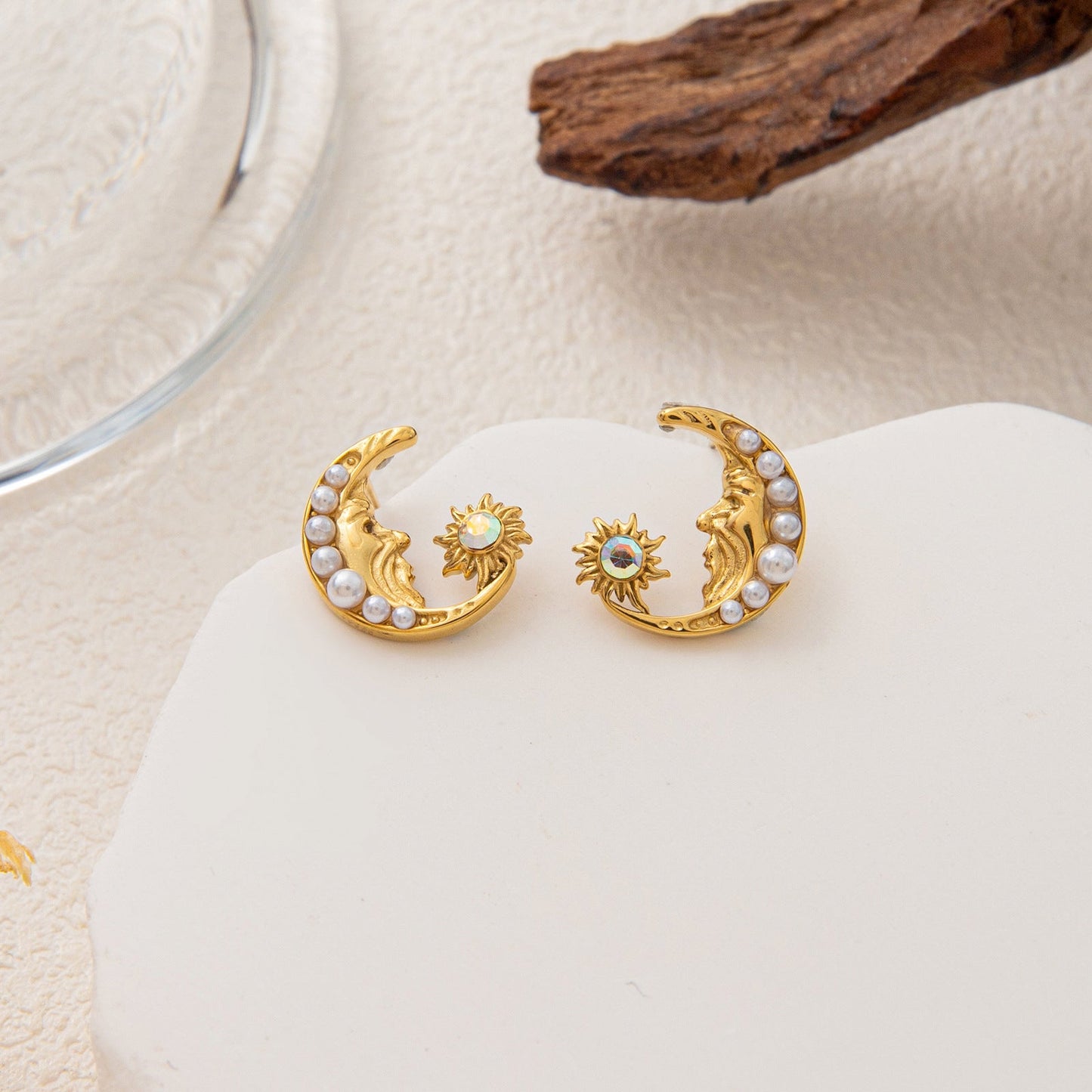 Fashion Stainless Steel Pearl Earrings