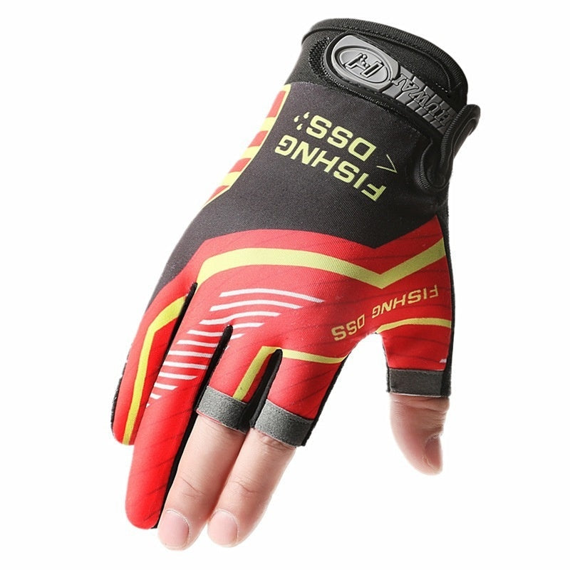 Cycling Lure Fishing Gloves Sun Protection Windproof