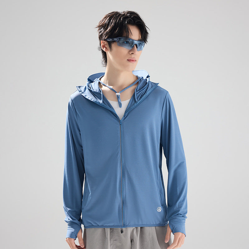 Mens Outdoor Ice-silk Sun-protective Clothing