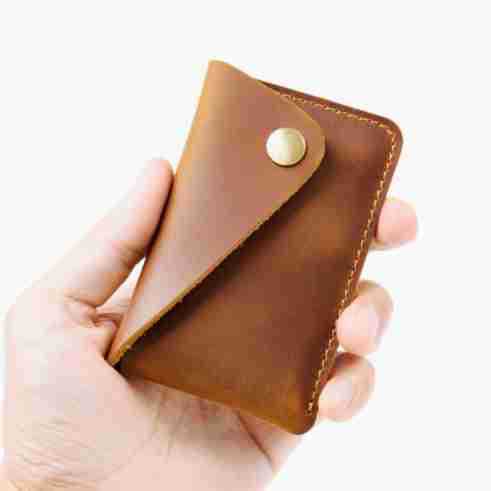 Genuine Leather Card Holder - Slim Multi-Slot Credit Card Organizer for Men and Women