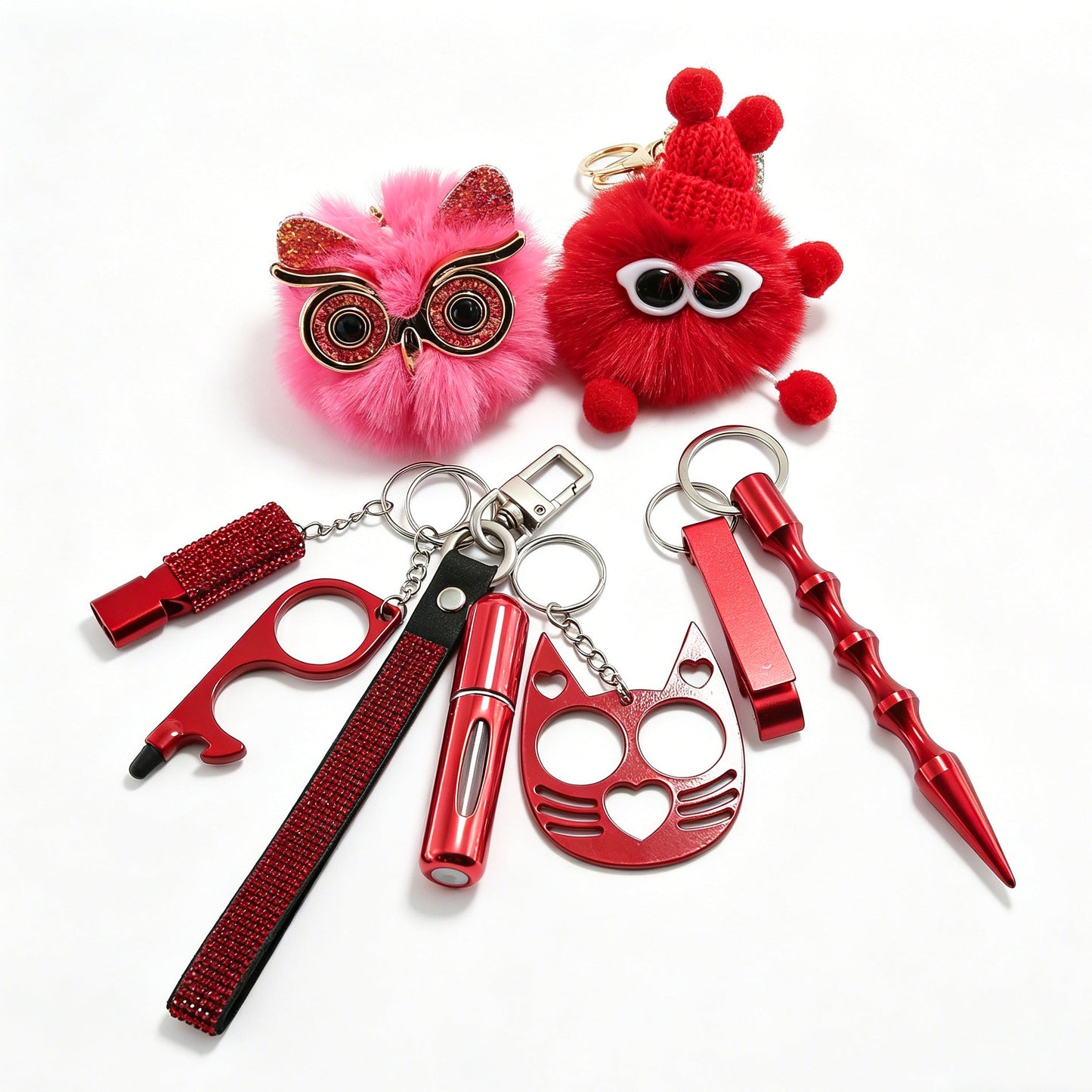 Ins Little Coal Ball Self-defense Keychain