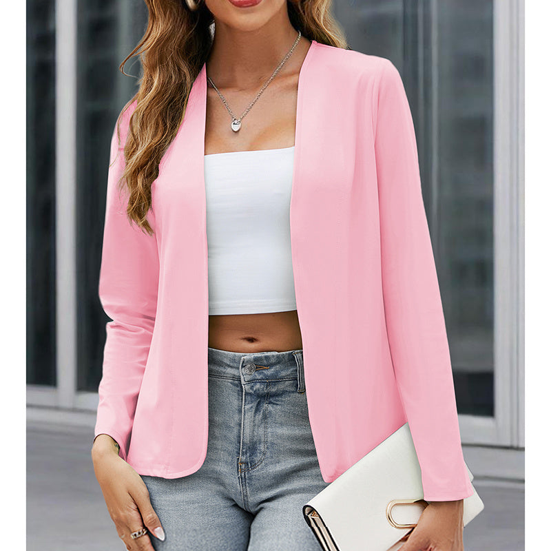 Women’s Plus‑Size Open‑Front Casual Blazer