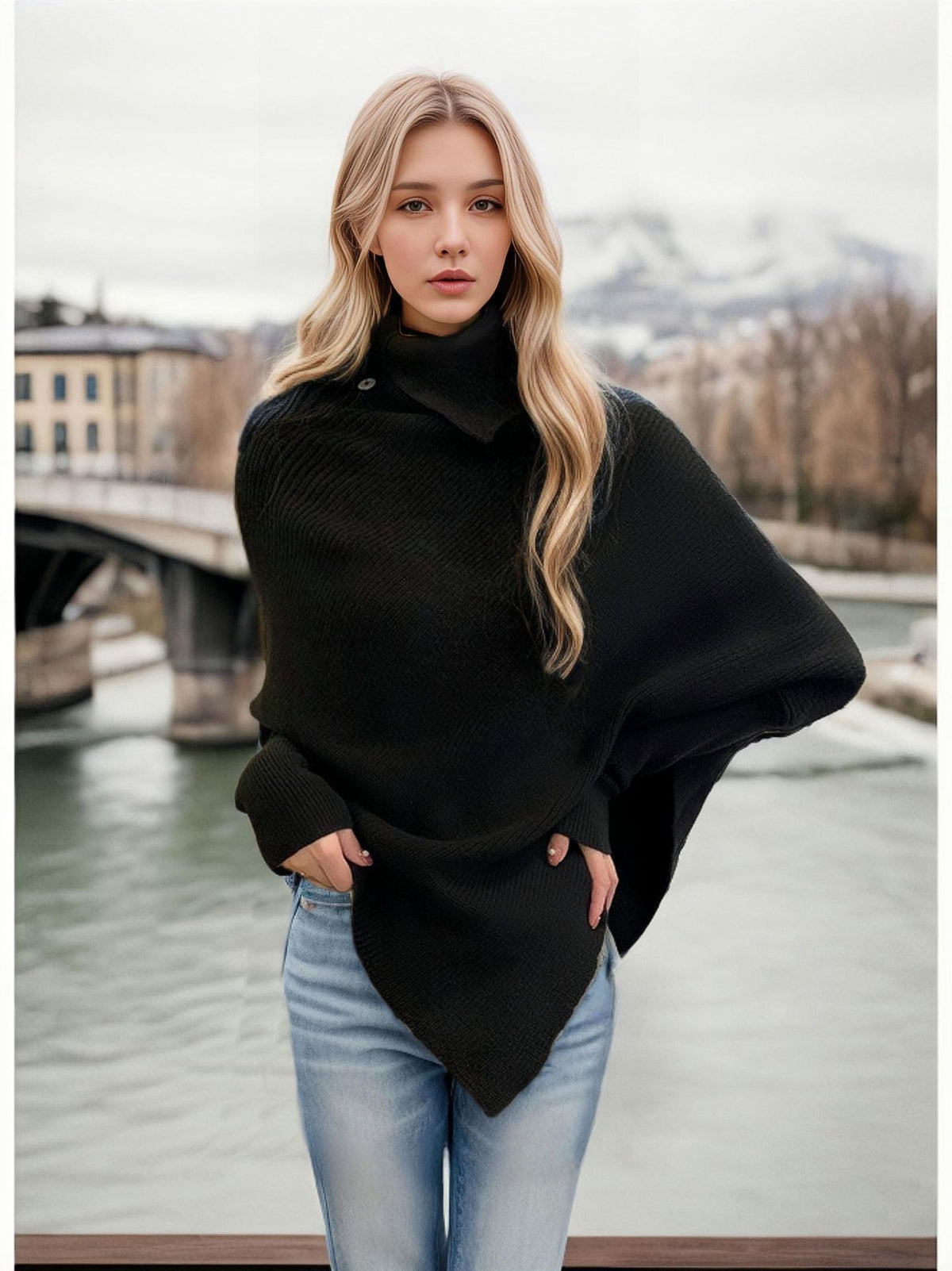 Irregular Outerwear Turtleneck Sweater Women's