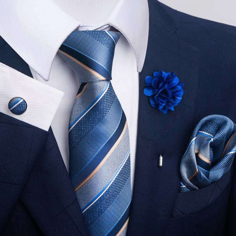 Men's Tie Suit Pocket Square Combo 8