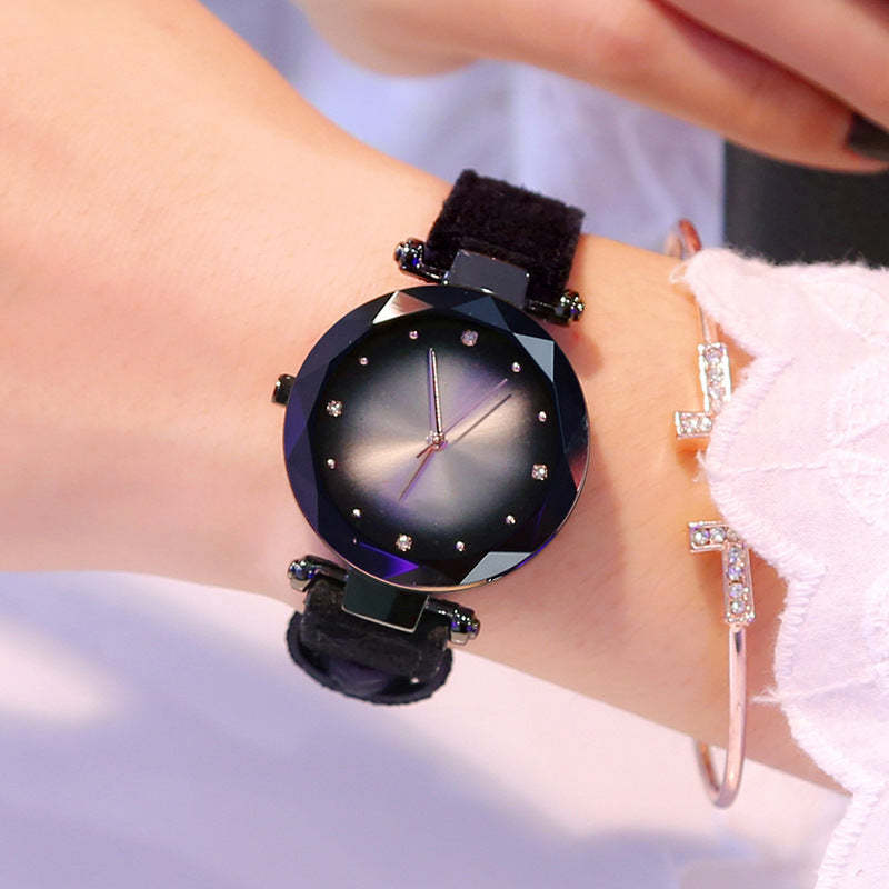 Fashionable Leather Belt Casual Colorful Womens Quartz Watch