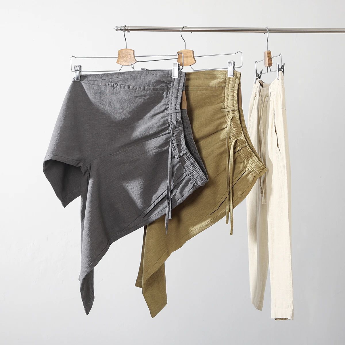 Casual Cool Breathable Cotton Linen Capri Pants