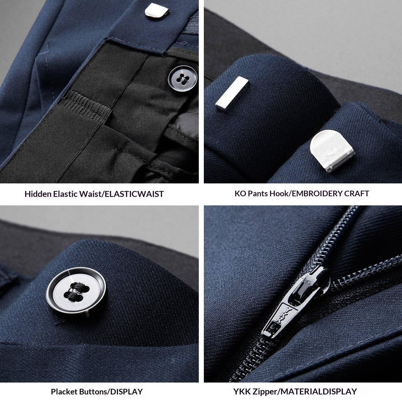 Mens Drapey Dress Pants Business-Casual Formal Wear