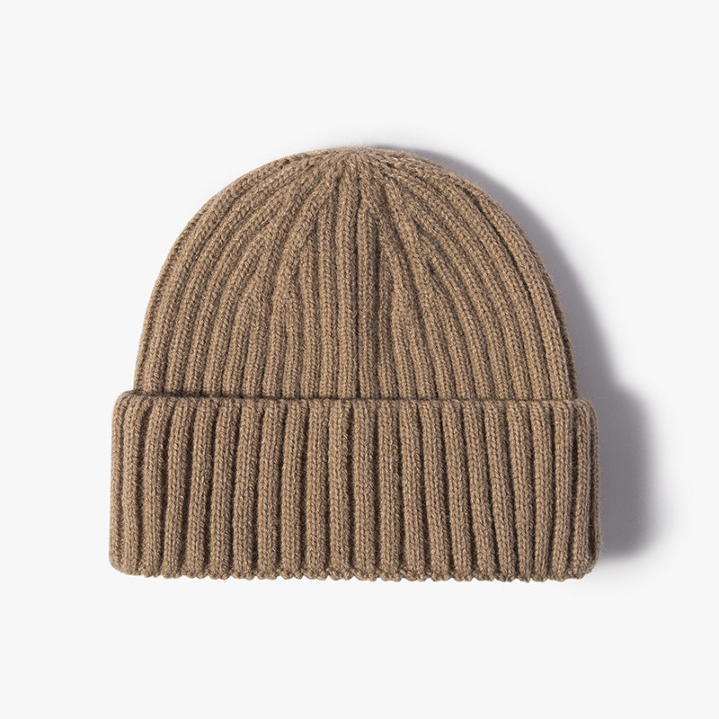 Knitted Cuff Short Fisherman Hat Mens Womens Winter Warm Beanie