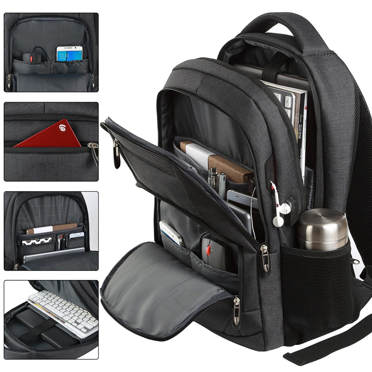 Large-capacity, Premium-feel Mens Travel Backpack