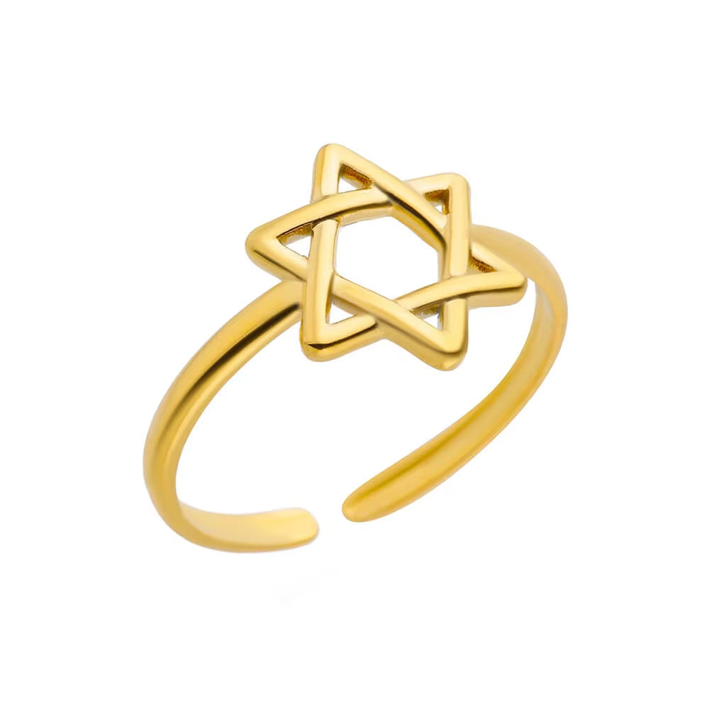 Geometric Stainless Steel Ring For Women