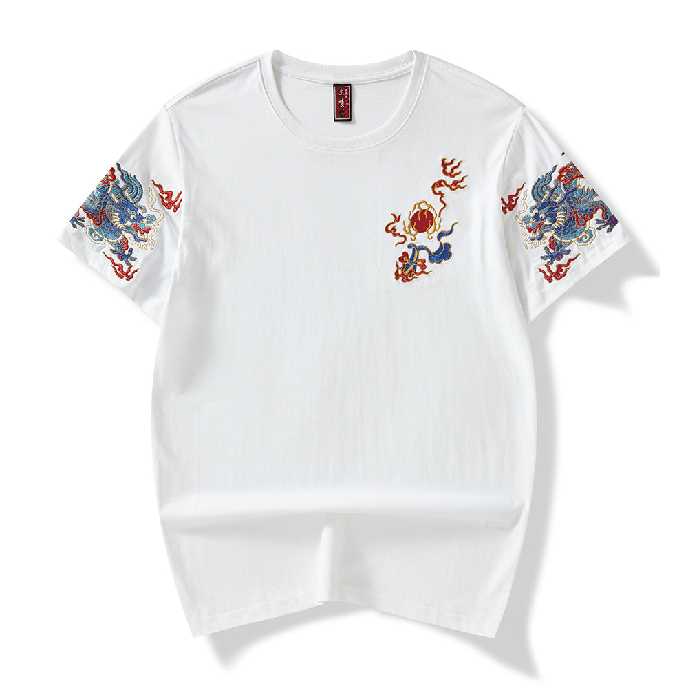 KH691 T-Shirt mit „Raging Dragons“-Stickerei