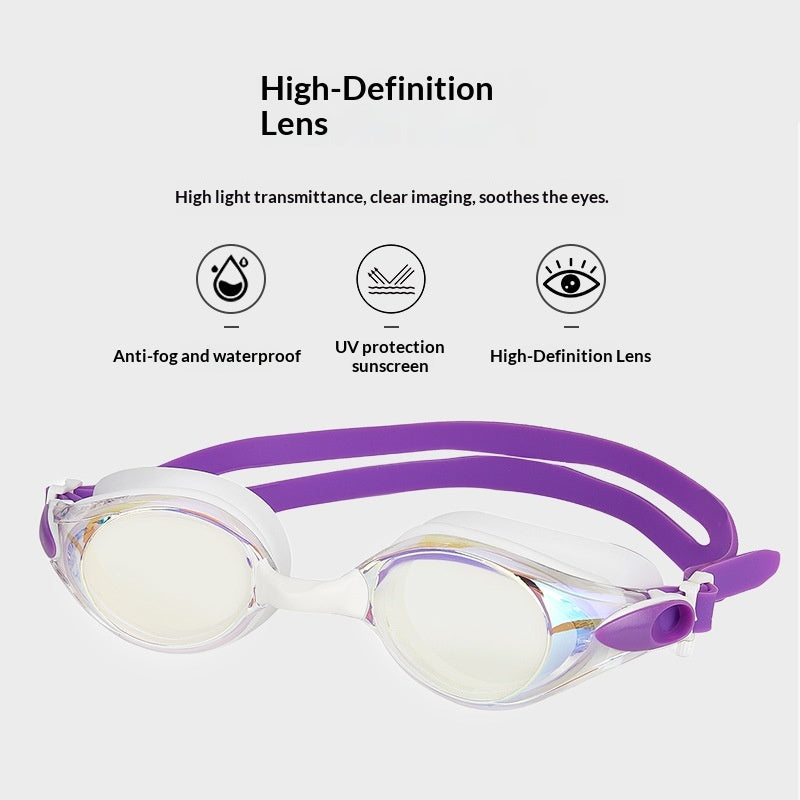 Wow, Swimming Goggles For Adults, Anti-Fog, Professional Training Swimming Goggles, Electroplated Waterproof High-Definition Silicone Glasses, Anti-Fog Upgrade