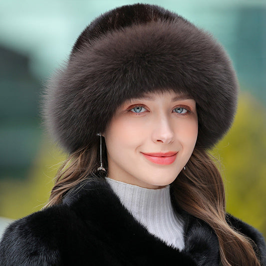 Women’s Outdoor Warm Fur Hat – Winter Cold-Weather Protection Hat